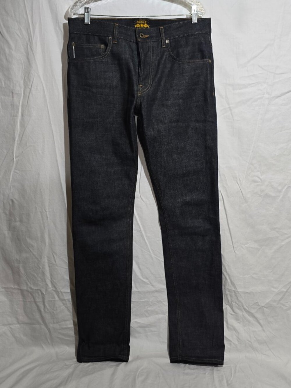 BRAVE STAR Hand Made in USA Selvedge Cone Denim Jeans - Blue - Sz 34*